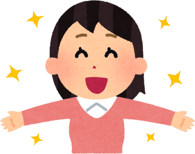 Illustration of a Relieved Woman Celebrating Recovery from Hay Fever